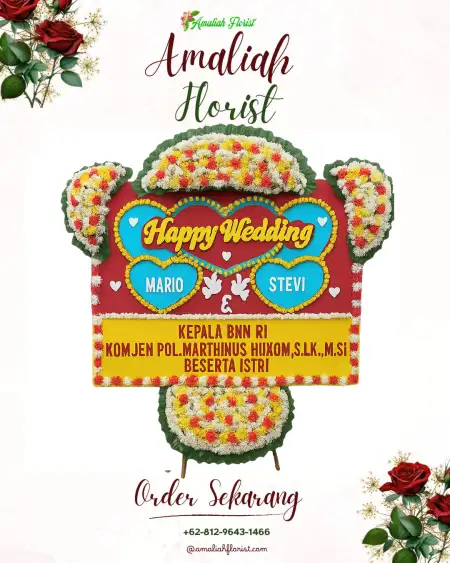 Papan Bunga Pernikahan Panutan
